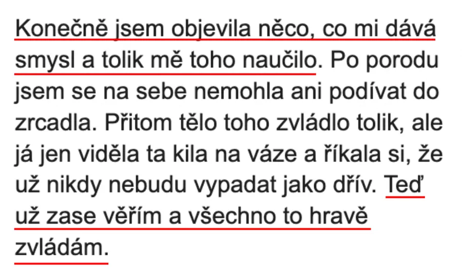 Zpráva od účastnice