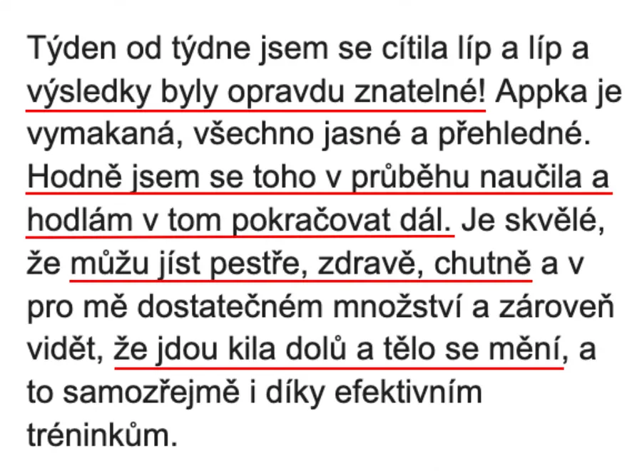 Zpráva od účastnice