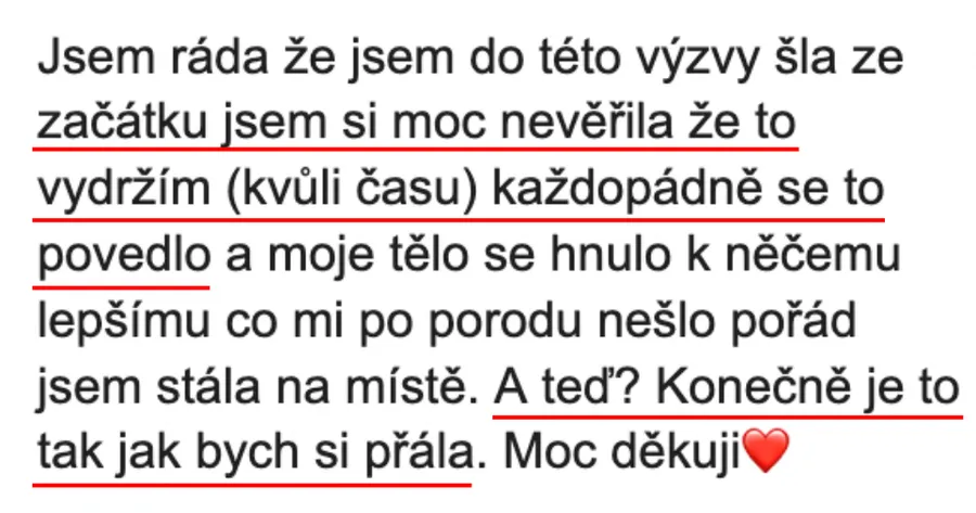 Zpráva od účastnice
