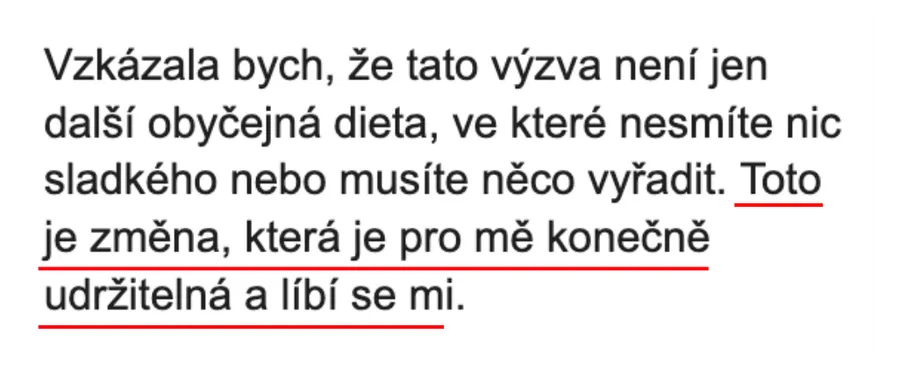 Zpráva od účastnice