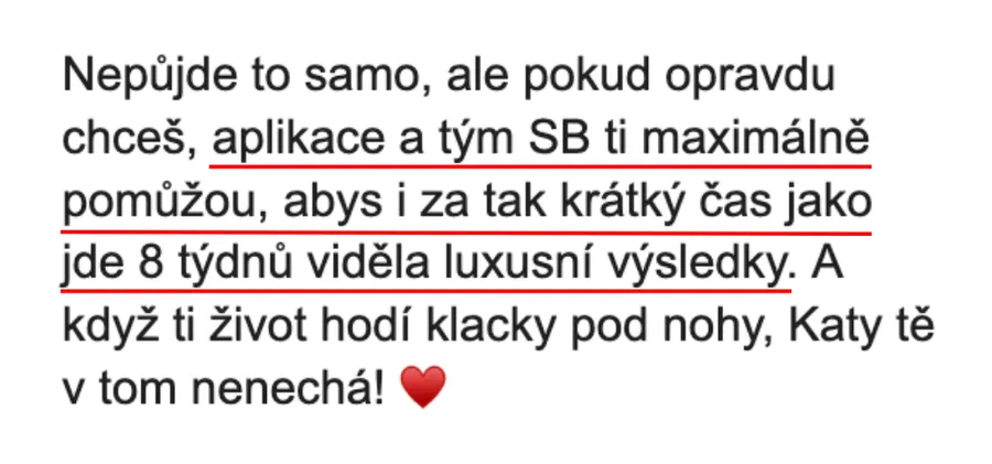 Zpráva od účastnice