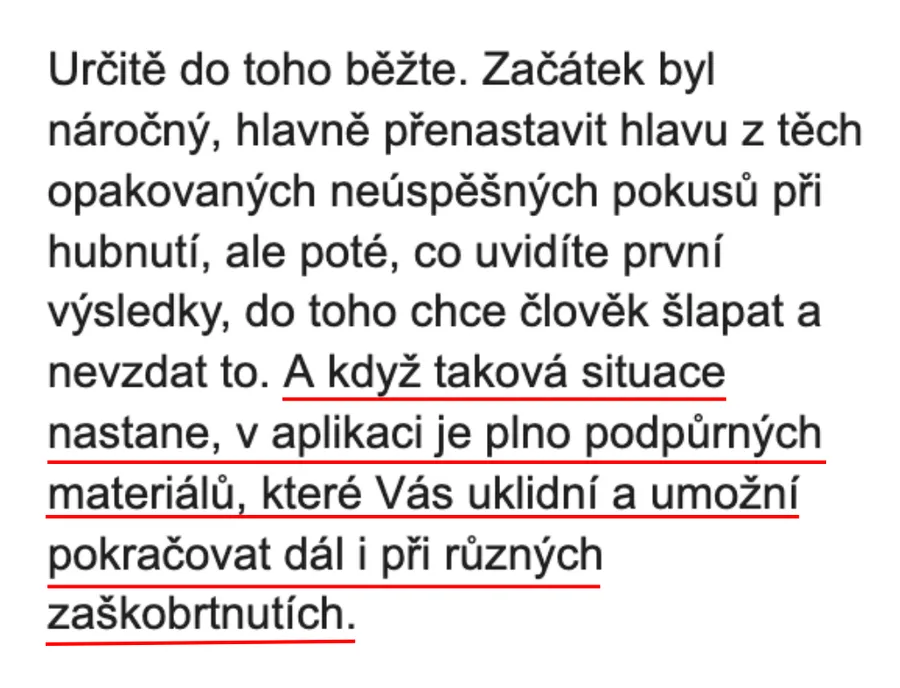 Zpráva od účastnice