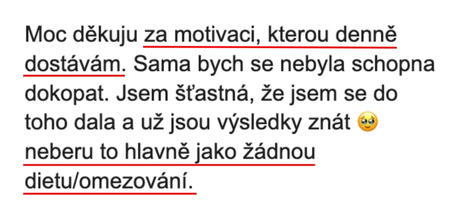 Zpráva od účastnice