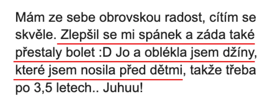 Zpráva od účastnice