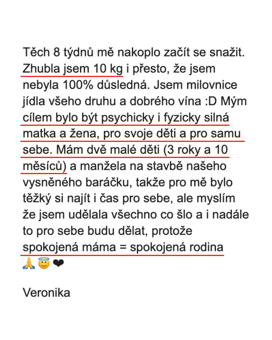 Zpráva od účastnice