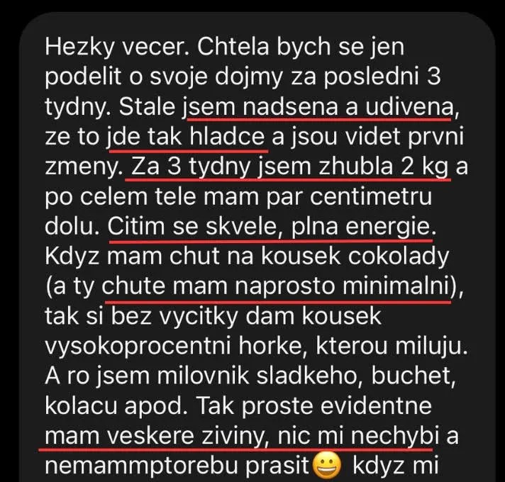 Zpráva od účastnice